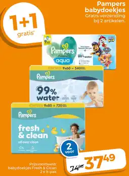 Trekpleister Pampers babydoekjes aanbieding