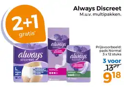 Trekpleister Always Discreet aanbieding