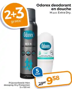 Trekpleister Odorex deodorant en douche aanbieding
