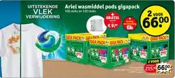 Kruidvat Ariel wasmiddel pods gigapack aanbieding