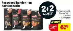 Kruidvat Rosewood honden en kattensnacks aanbieding
