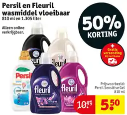 Kruidvat Persil en Fleuril wasmiddel vloeibaar aanbieding