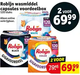 Kruidvat Robijn wasmiddel capsules voordeelbox aanbieding
