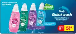 Kruidvat Robijn Quickwash wasmiddel aanbieding