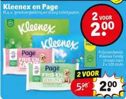 Kruidvat Kleenex en Page aanbieding