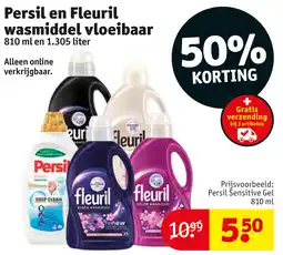 Kruidvat Persil en fleuril wasmiddel vloeibaar aanbieding
