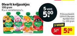 Kruidvat Olvarit knijpzakjes aanbieding