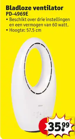 Kruidvat Bladloze ventilator PD-4969E aanbieding