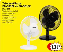 Kruidvat Tafelventilator PD-3812E en PD-3813E aanbieding
