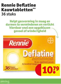 Kruidvat Rennie Deflatine Kauwtabletten aanbieding
