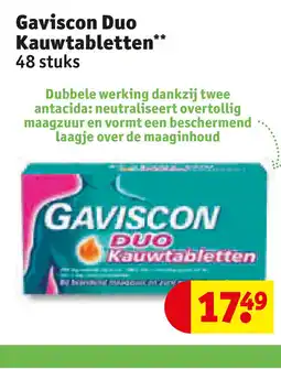 Kruidvat Gaviscon Duo Kauwtabletten aanbieding