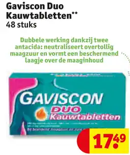 Kruidvat Gaviscon Duo Kauwtabletten aanbieding