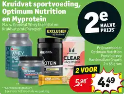 Kruidvat Kruidvat sportvoeding, optimum nutrition en myprotein aanbieding