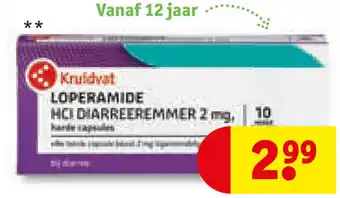 Kruidvat Kruidvat loperamide HCI diarreeremmer 2 mg aanbieding