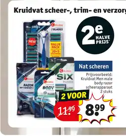 Kruidvat Kruidvat men male body razor scheerapparaat aanbieding