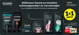 Kruidvat Wilkinson Sword en Intuition scheerapparaten en navulmesjes aanbieding