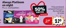 Kruidvat Always Platinum en night aanbieding
