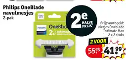 Kruidvat Philips OneBlade navulmesjes aanbieding