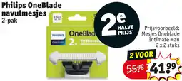 Kruidvat Philips OneBlade navulmesjes aanbieding