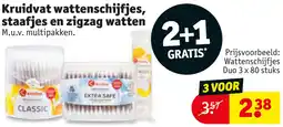 Kruidvat Kruidvat wattenschijfjes , staafjes en zigzag watten aanbieding