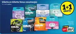 Kruidvat Gillette en Gillette Venus navulmesjes aanbieding