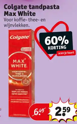 Kruidvat Colgate tandpasta Max White aanbieding