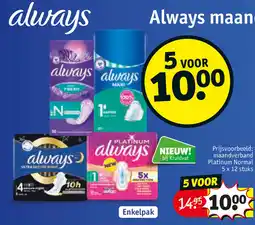 Kruidvat Always aanbieding