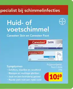 Kruidvat Canesten skin en canesten foot aanbieding