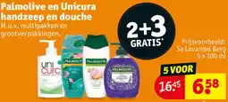 Kruidvat Palmolive en Unicura handzeep en douche aanbieding