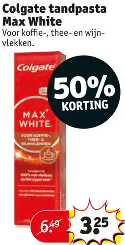 Kruidvat Colgate tandpasta Max White aanbieding