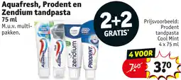 Kruidvat Aquafresh, Prodent en Zendium tandpasta aanbieding