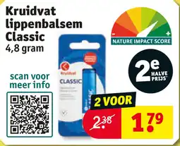 Kruidvat Kruidvat lippenbalsem Classic aanbieding