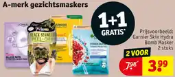 Kruidvat A-merk gezichtsmaskers aanbieding