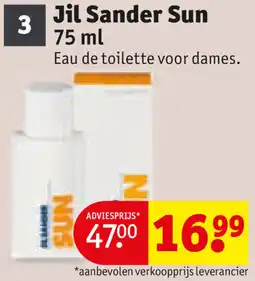 Kruidvat Jil Sander Sun aanbieding