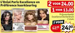 Kruidvat L'Oréal Paris Excellence en Préférence haarkleuring aanbieding