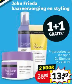Kruidvat John Frieda haarverzorging en styling aanbieding
