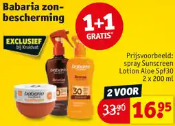Kruidvat Babaria zonbescherming aanbieding