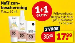 Kruidvat Naïf zonbescherming aanbieding