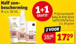 Kruidvat Naïf zonbescherming aanbieding