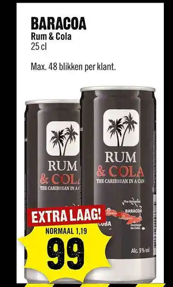 Dirck 3 Baracoa Rum & Cola aanbieding