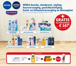 Kruidvat NIVEA douche, deodorant, styling, haarverzorging, gezichtsreiniging, hand en lichaamsverzorging en Hansaplast aanbieding