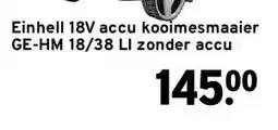 GAMMA Einhell 18V accu kooimesmaaier GE-HM 18/38 LI zonder accu aanbieding