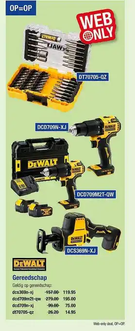 Pontmeyer DeWalt Gereedschap aanbieding