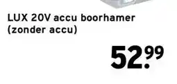 GAMMA LUX 20V accu boorhamer (zonder accu) aanbieding