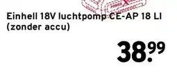 GAMMA Einhell 18V luchtpomp CE-AP 18 LI (zonder accu) aanbieding