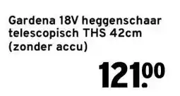 GAMMA Gardena 18V heggenschaar telescopisch THS 42cm (zonder accu) aanbieding