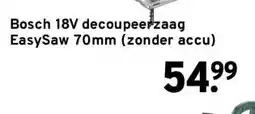 GAMMA Bosch 18V decoupeerzaag EasySaw 70mm (zonder accu) aanbieding