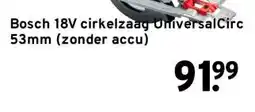 GAMMA Bosch 18V cirkelzaag UniversalCirc 53mm (zonder accu) aanbieding