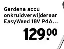 GAMMA Gardena accu onkruidverwijderaar EasyWeed 18V P4A (excl accu en lader) aanbieding