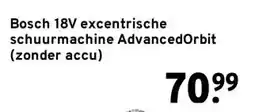 GAMMA Bosch 18V excentrische schuurmachine AdvancedOrbit (zonder accu) aanbieding
